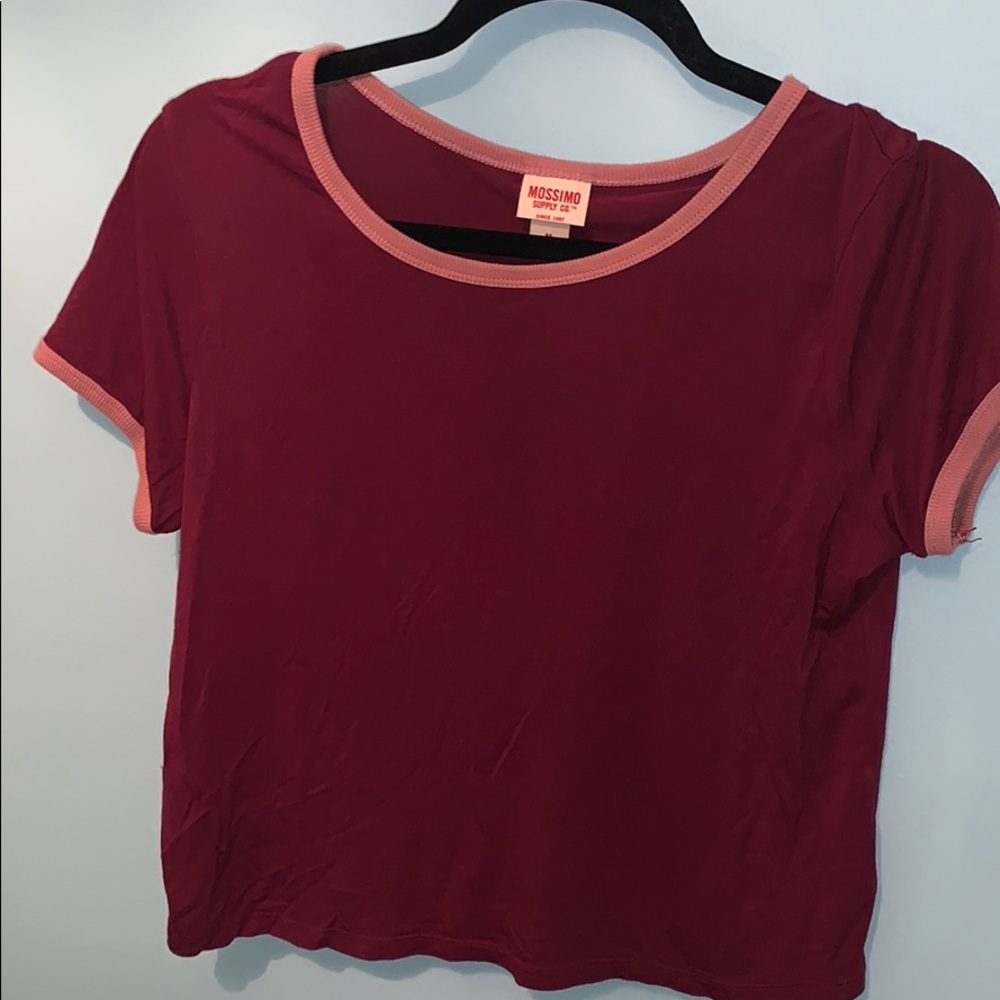 Maroon/pink crop t-shirt! Could be set!